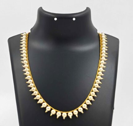 Traditional Indian Handmade off white moti Necklace